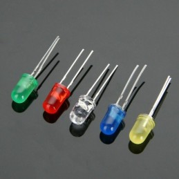 Kit diodi led 5mm 500pz 5 colori