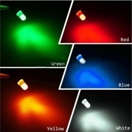 Kit diodi led 5mm 500pz 5 colori