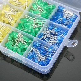 Kit diodi led 5mm 500pz 5 colori