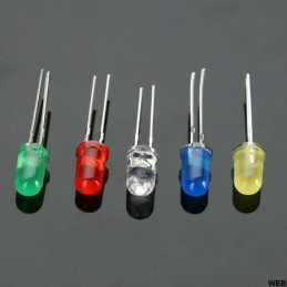 Kit diodi led 3mm 500pz 5 colori