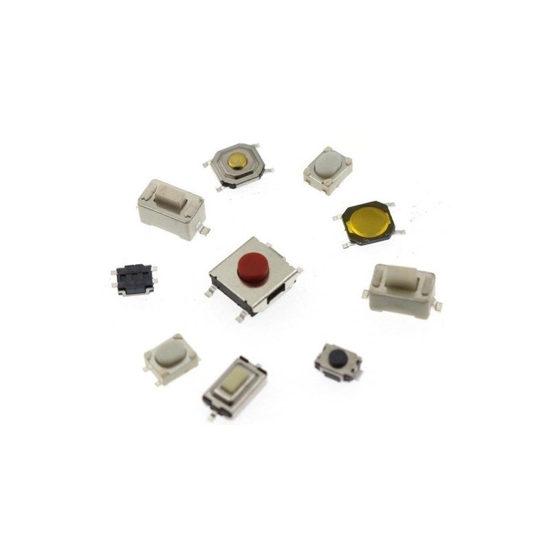 Kit 250 interruttori a pulsante tattile varie misure