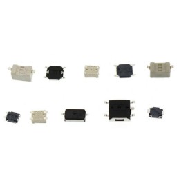 Kit 250 interruttori a pulsante tattile varie misure