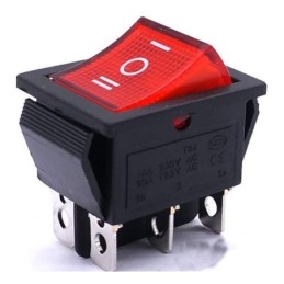 Interruttore a bilanciere DPDT ON/OFF/ON 6 Pin 3 Posizioni 6A 250V 10A 125V con luce LED