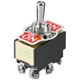 Interruttore a levetta in miniatura 2x ON – OFF – ON 6pin con morsetti a vite